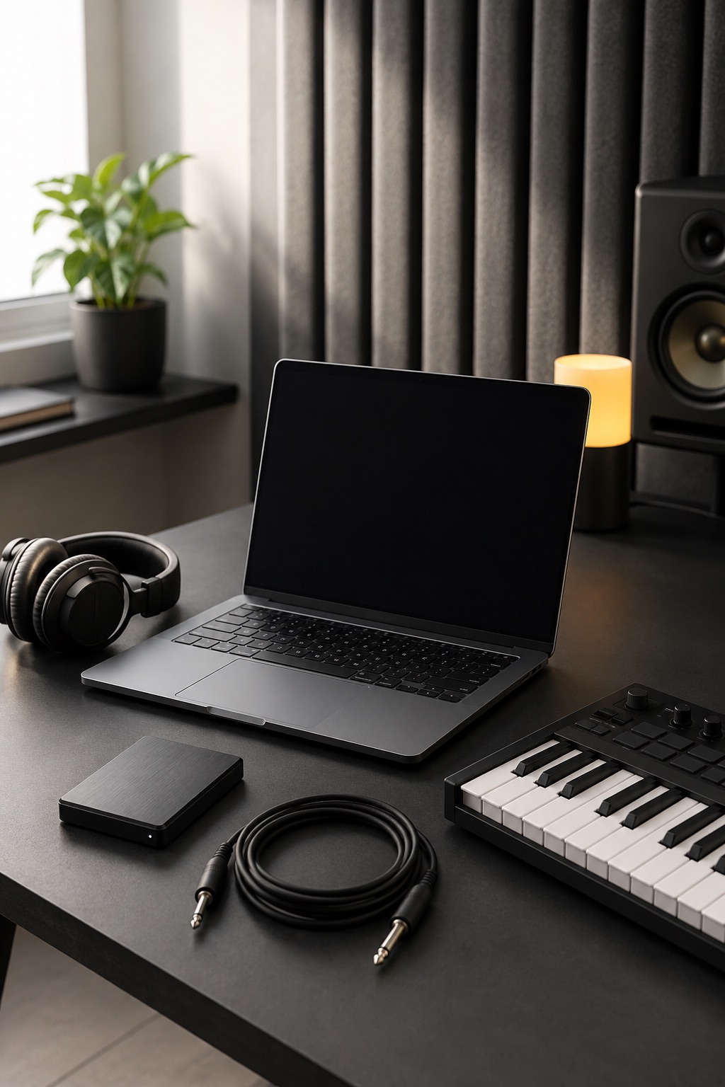 A fresh music production setup prepared for restoration